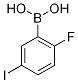 2-Fluoro-5-iodobenzeneboronic acid Structure