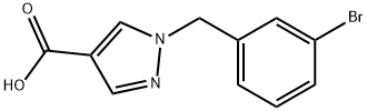 1-(3-BroMo-benzyl)-1H-pyrazole-4-carboxylic acid 구조식 이미지