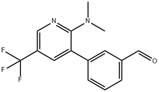 3-[2-(Dimethylamino)-5-(trifluoromethyl)-3-pyridyl]benzaldehyde Structure