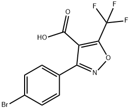 3-(4-Bromophenyl)-5-(trifluoromethyl)-1,2-oxazole-4-carboxylic acid 구조식 이미지