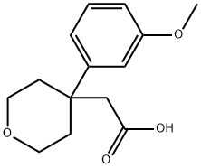 2-[4-(3-Methoxyphenyl)-tetrahydro-2H-pyran-4-yl]acetic acid 구조식 이미지