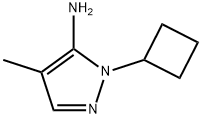 1-Cyclobutyl-4-methyl-1H-pyrazol-5-amine 구조식 이미지