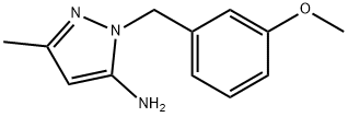 1-(3-Methoxybenzyl)-3-methyl-1H-pyrazol-5-amine 구조식 이미지