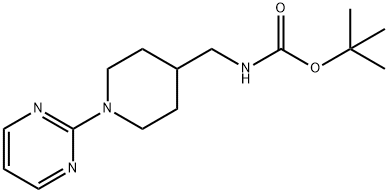tert-Butyl N-{[1-(pyrimidin-2-yl)piperidin-4-yl]methyl}carbamate Structure
