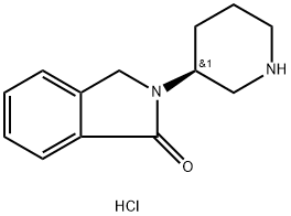 (S)-2-(Piperidin-3-yl)isoindolin-1-one hydrochloride 구조식 이미지