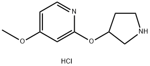 4-Methoxy-2-(pyrrolidin-3-yloxy)pyridine dihydrochloride 구조식 이미지