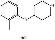 3-Methyl-2-(piperidin-4-yloxy)pyridine hydrochloride 구조식 이미지