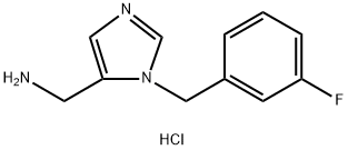 [1-(3-Fluorobenzyl)-1H-imidazol-5-yl]methanamine hydrochloride Structure