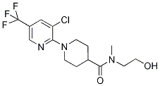 1-[3-Chloro-5-(trifluoromethyl)pyridin-2-yl]-N-(2-hydroxyethyl)-N-methylpiperidine-4-carboxamide 97% 구조식 이미지