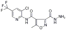 N-[3-Chloro-5-(trifluoromethyl)pyridin-2-yl]-3-(hydrazinocarbonyl)-5-methylisoxazole-4-carboxamide 97% 구조식 이미지