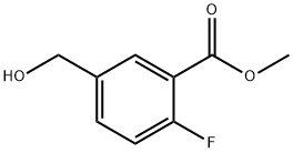 4-Fluoro-3-(methoxycarbonyl)benzyl alcohol, [4-Fluoro-3-(methoxycarbonyl)phenyl]methanol 구조식 이미지