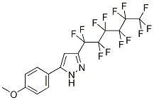 5-(4-Methoxyphenyl)-3-perfluorohexyl-1H-pyrazole 구조식 이미지