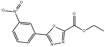 5-(3-Nitrophenyl)-1,3,4-oxadiazole-2-carboxylic acid ethyl ester 구조식 이미지