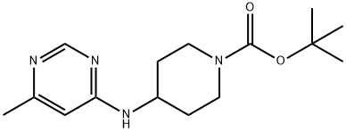 tert-Butyl 4-[(6-methylpyrimidin-4-yl)amino]piperidine-1-carboxylate Structure