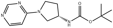 tert-Butyl N-[(3S)-1-(pyrimidin-4-yl)pyrrolidin-3-yl]carbamate 구조식 이미지