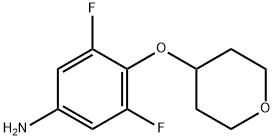 3,5-Difluoro-4-(tetrahydro-2H-pyran-4-yloxy)benzenamine Structure