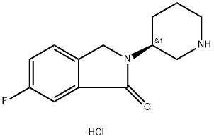 (S)-6-Fluoro-2-(piperidin-3-yl)isoindolin-1-one hydrochloride 구조식 이미지