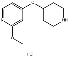 2-Methoxy-4-(piperidin-4-yloxy)pyridine hydrochloride 구조식 이미지