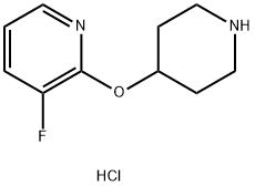 3-Fluoro-2-(piperidin-4-yloxy)pyridine hydrochloride Structure