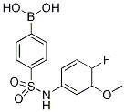 4-[N-(4-Fluoro-3-methoxyphenyl)sulphamoyl]benzeneboronic acid 구조식 이미지