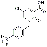 5-Chloro-1-[4-(trifluoromethyl)benzyl]pyridin-2-one-3-carboxylic acid 97% 구조식 이미지