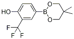 4-(5,5-Dimethyl-1,3,2-dioxaborinan-2-yl)-2-(trifluoromethyl)phenol Structure