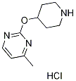 4-Methyl-2-(piperidin-4-yloxy)-pyrimidine hydrochloride Structure