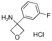 3-(3-Fluorophenyl)oxetan-3-amine hydrochloride, 3-(3-Aminooxetan-3-yl)fluorobenzene hydrochloride Structure