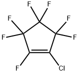 1-Chloro-2,3,3,4,4,5,5-heptafluorocyclopent-1-ene 구조식 이미지