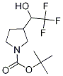 tert-Butyl 3-(1-hydroxy-2,2,2-trifluoroethyl)pyrrolidine-1-carboxylate, 1-(tert-Butoxycarbonyl)-3-(1-hydroxy-2,2,2-trifluoroethyl)pyrrolidine 구조식 이미지