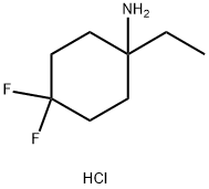 1-Ethyl-4,4-difluorocyclohexan-1-amine hydrochloride 구조식 이미지