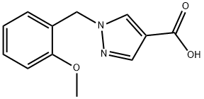 1-[(2-Methoxyphenyl)methyl]-1H-pyrazole-4-carboxylic acid 구조식 이미지