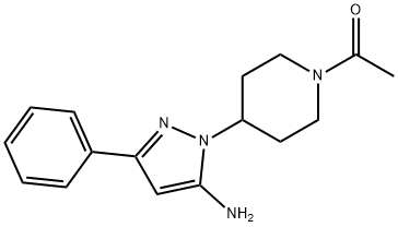 1-[4-(5-Amino-3-phenyl-1H-pyrazol-1-yl)piperidin-1-yl]ethan-1-one Structure