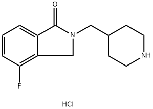 4-Fluoro-2-(piperidin-4-ylmethyl)isoindolin-1-one hydrochloride Structure