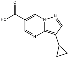 3-Cyclopropylpyrazolo[1,5-a]pyrimidine-6-carboxylic acid Structure