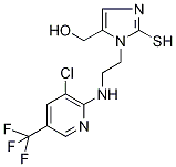 1-[3-Chloro-5-(trifluoromethyl)pyridin-2-ylamino]ethyl-5-(hydroxymethyl)-1H-imidazole-2-thiol 97% Structure