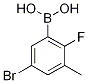 5-Bromo-2-fluoro-3-methylbenzeneboronic acid Structure
