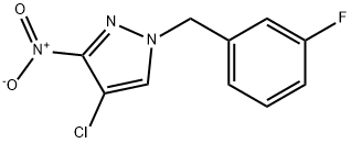 4-chloro-1-(3-fluorobenzyl)-3-nitro-1H-pyrazole Structure
