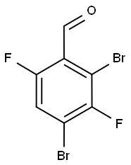 2,4-Dibromo-3,6-difluorobenzaldehyde 구조식 이미지