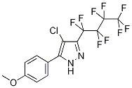 4-Chloro-5-(4-methoxyphenyl)-3-perfluorobutyl-1H-pyrazole 구조식 이미지