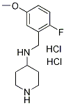 2-Fluoro-5-methoxy-N-(piperidin-4-yl)benzylamine dihydrochloride, 4-Fluoro-3-{[(piperidin-4-yl)amino]methyl}anisole dihydrochloride 구조식 이미지