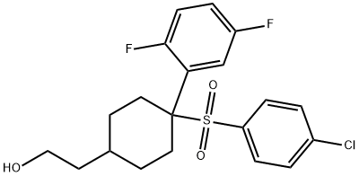 2-(4-(4-Chlorophenylsulfonyl)-4-(2,5-difluorophenyl)cyclohexyl)ethanol Structure