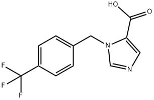 1-[4-(Trifluoromethyl)benzyl]-1H-imidazole-5-carboxylic acid 구조식 이미지