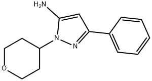 3-Phenyl-1-(tetrahydro-2H-pyran-4-yl)-1H-pyrazol-5-amine Structure