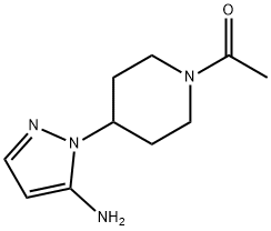 1-[4-(5-Amino-1H-pyrazol-1-yl)piperidin-1-yl]ethan-1-one Structure