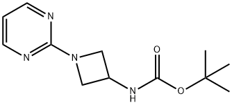 tert-Butyl N-[1-(pyrimidin-2-yl)azetidin-3-yl]carbamate Structure