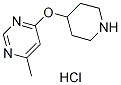 4-Methyl-6-(piperidin-4-yloxy)pyrimidine hydrochloride Structure