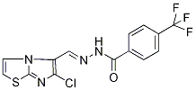 N'1-[(6-chloroimidazo[2,1-b][1,3]thiazol-5-yl)methylidene]-4-(trifluoromethyl)benzene-1-carbohydrazide 구조식 이미지