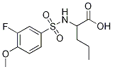 2-[(3-Fluoro-4-methoxyphenyl)sulphonylamino]pentanoic acid Structure