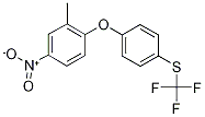 2-Methyl-4-nitro-1-[4-(trifluoromethyl)sulphanylphenoxy]benzene 구조식 이미지